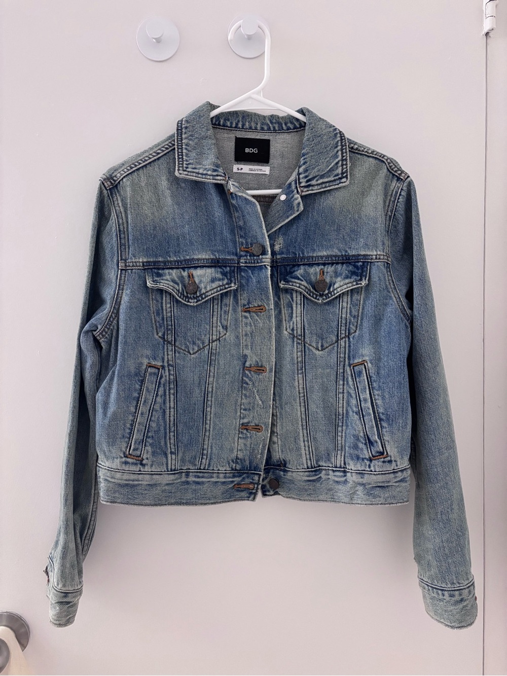 BDG Blue Embroidered Denim Jacket